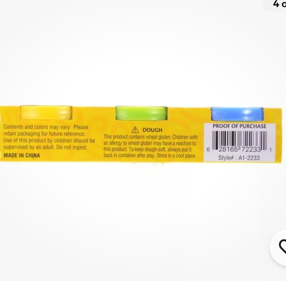 NEW Crayola Silly Scents Dough 3-Pack 2+ Purple/Yellow/Green - Picture 7 of 7
